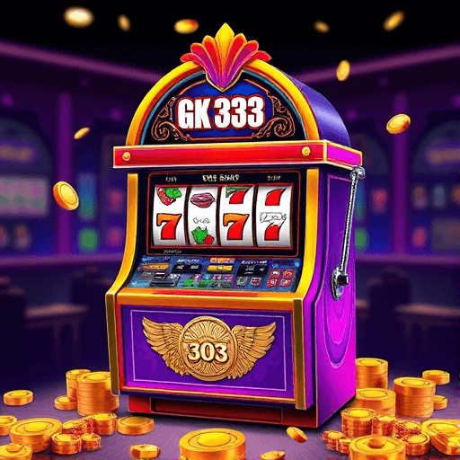 GK333 casino game lobby with various slot machines and table icons
